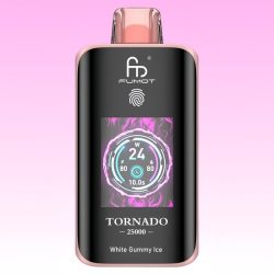 R M Tornado 25K White Gummy Ice Vape 1 - Randm Vape